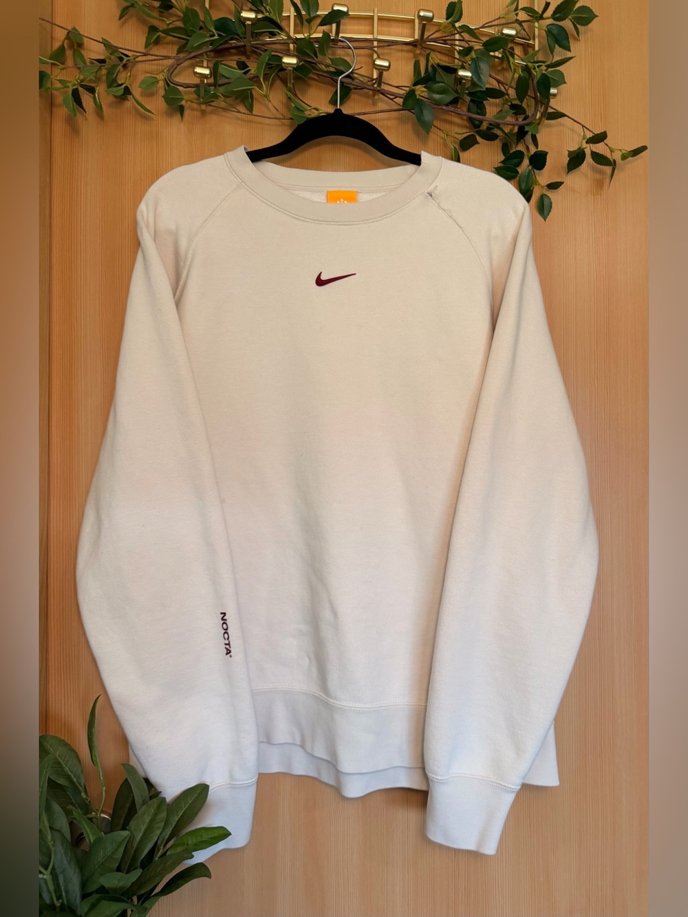 Nike NOCTA Fleece Crewneck Sweatshirt Cream XL Drake Collection